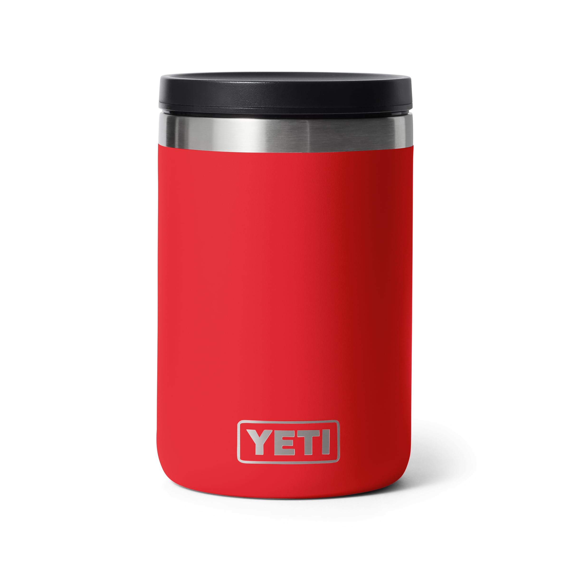 YETI Rambler 16 oz vue de face en Rescue Red montrant solidité et portabilité