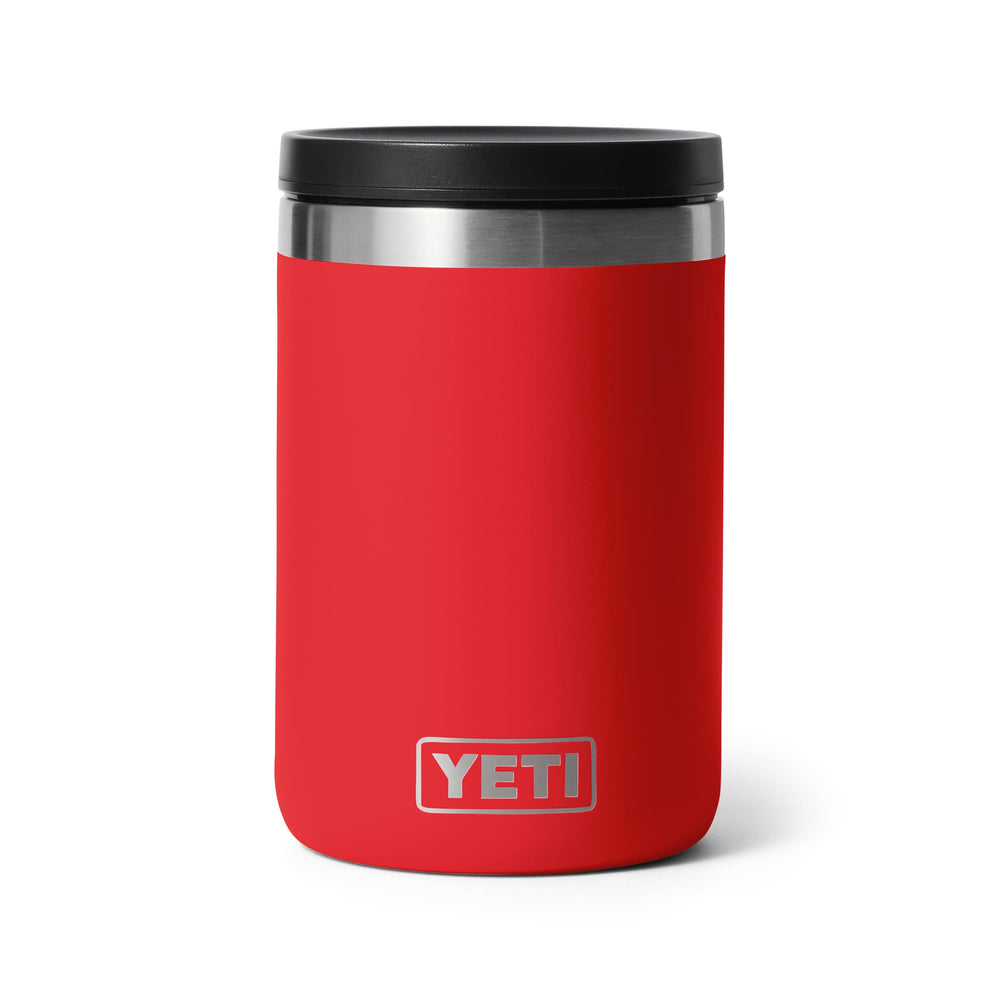 YETI Rambler 16 oz vue de face en Rescue Red montrant solidité et portabilité