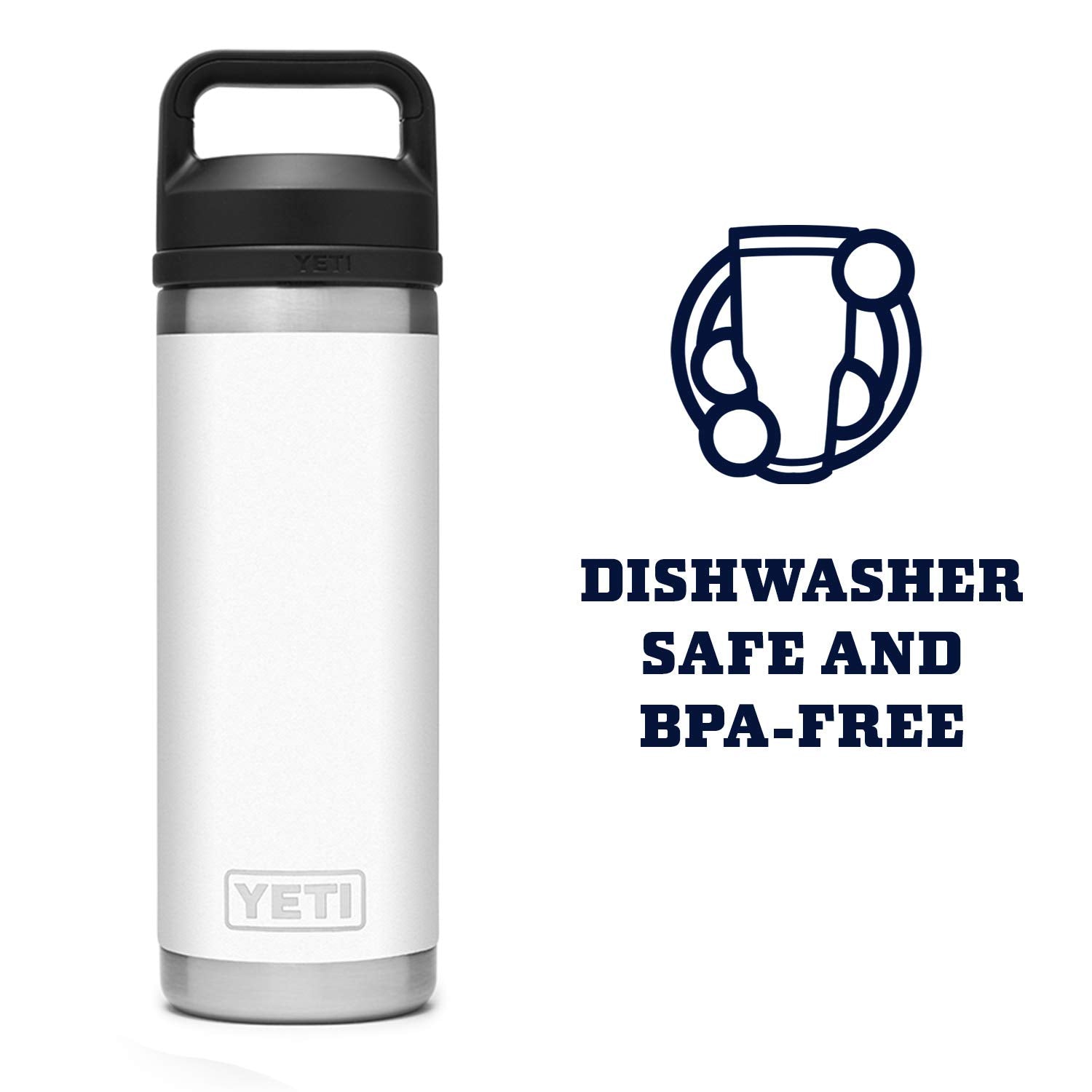 YETI Rambler dans un porte-gobelet standard montrant sa taille compacte et transportable