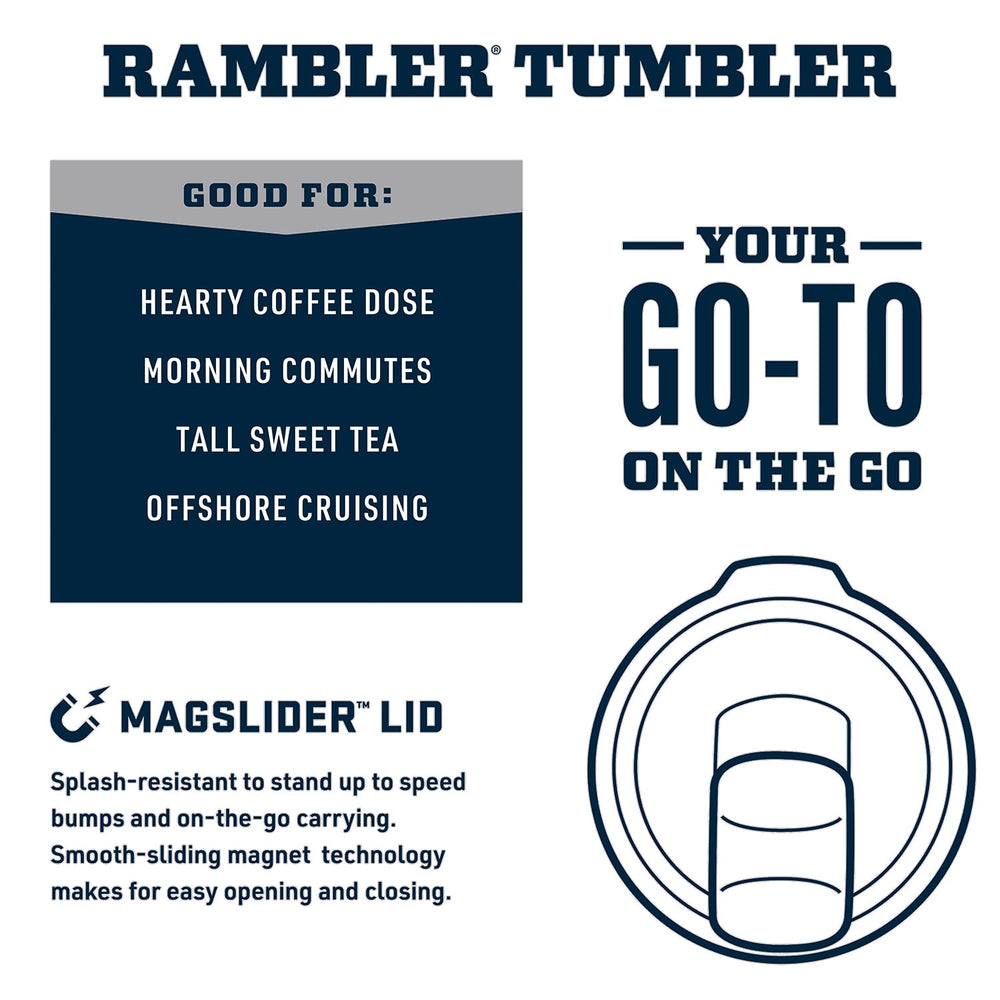 YETI Rambler couvercle MagSlider révélant fermeture magnétique pratique
