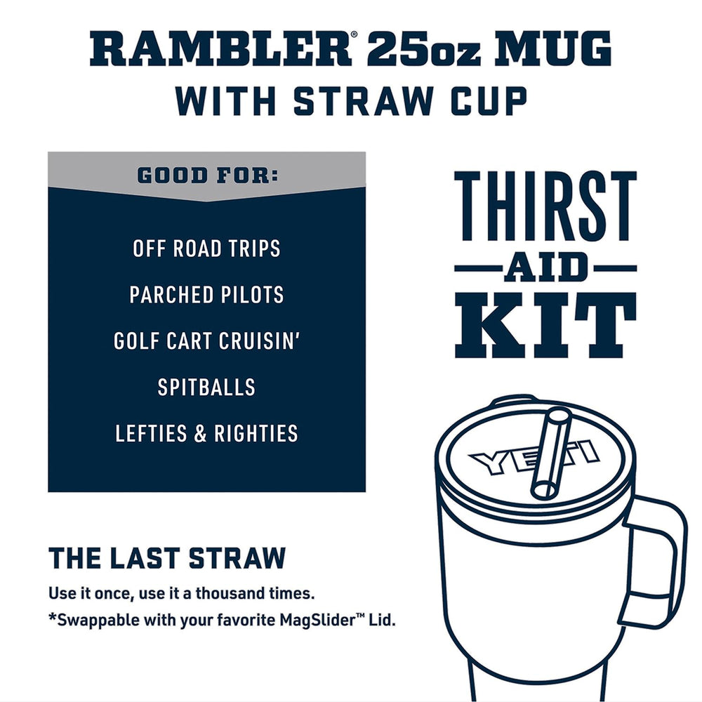 YETI Rambler couvercle à paille réutilisable facilitant la consommation en déplacement