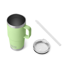 YETI Rambler profil en acier inoxydable illustrant l'isolation double paroi