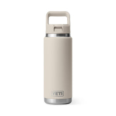YETI Rambler 26 oz comparée à une main pour montrer capacité et échelle