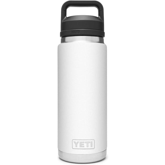YETI Rambler 26 oz face avant blanche montrant la forme et la couleur, durable et élégante