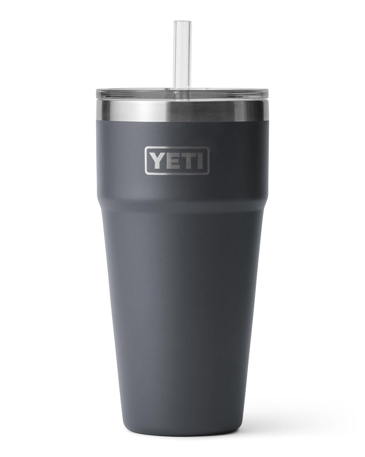YETI Rambler face avant montrant le design charcoal et maintien de la température