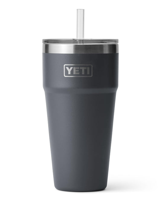 YETI Rambler face avant montrant le design charcoal et maintien de la température