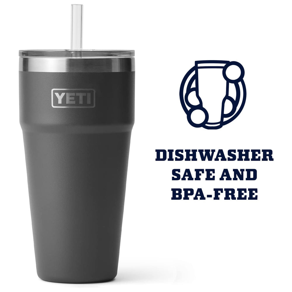 YETI Rambler gros plan inox illustrant la solidité et isolation durable