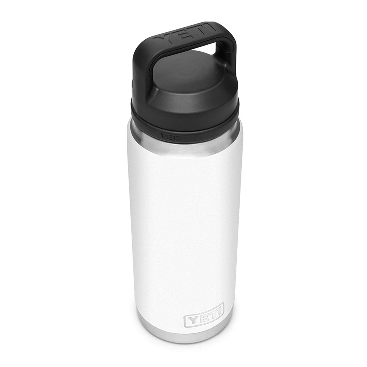 YETI Rambler texture No Sweat blanche illustrant l'absence de condensation pour prise en main sèche