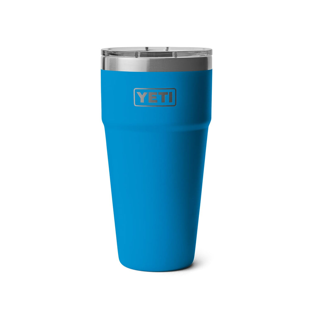 YETI Rambler gros plan finition Big Wave Blue résistante aux rayures