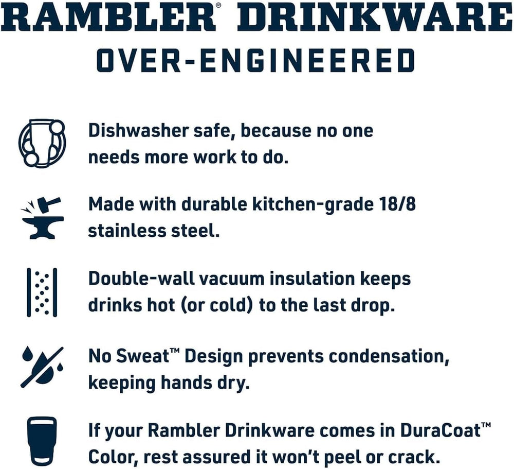 YETI Rambler sans condensation démontrant design No Sweat bénéfique