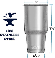 YETI Rambler couvercle MagSlider en gros plan pour prévenir éclaboussures