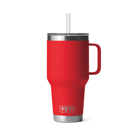 YETI Rambler devant avec poignée montrant prise sûre et transport facile