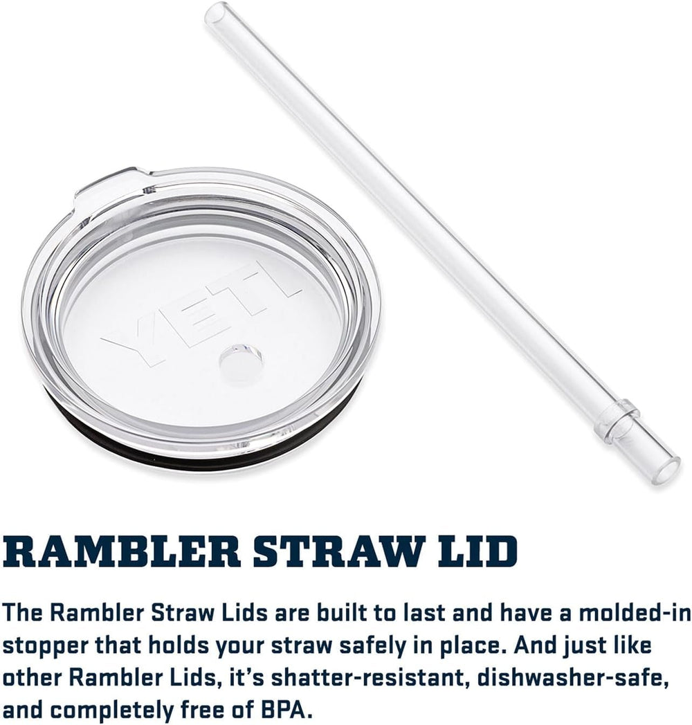 YETI Rambler 35 oz avec couvercle et paille démontés pour nettoyage facile