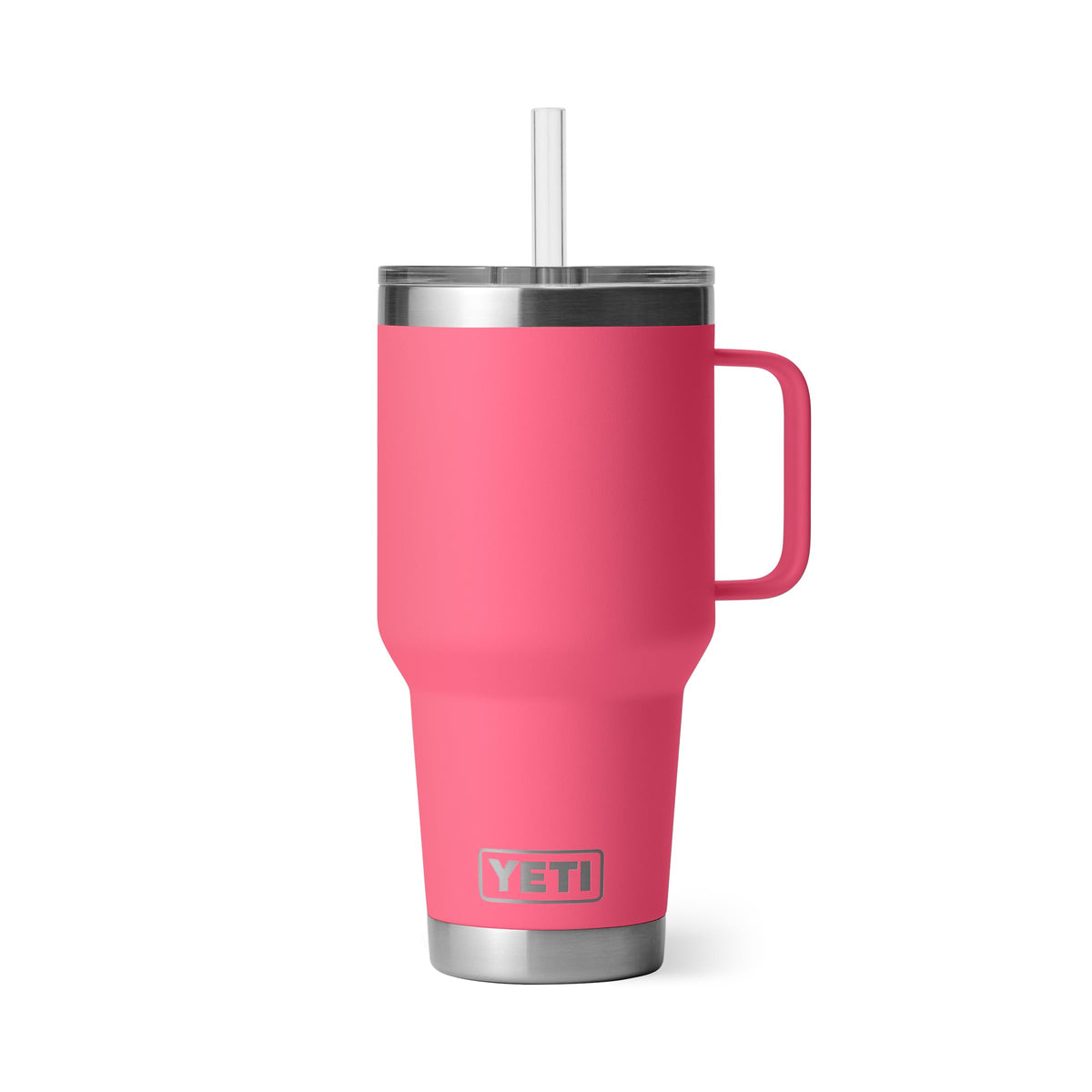 YETI Rambler visage avant avec poignée montrant solidité et prise sûre
