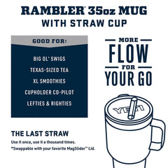 YETI Rambler couvercle paille réutilisable pour boisson sans éclaboussures