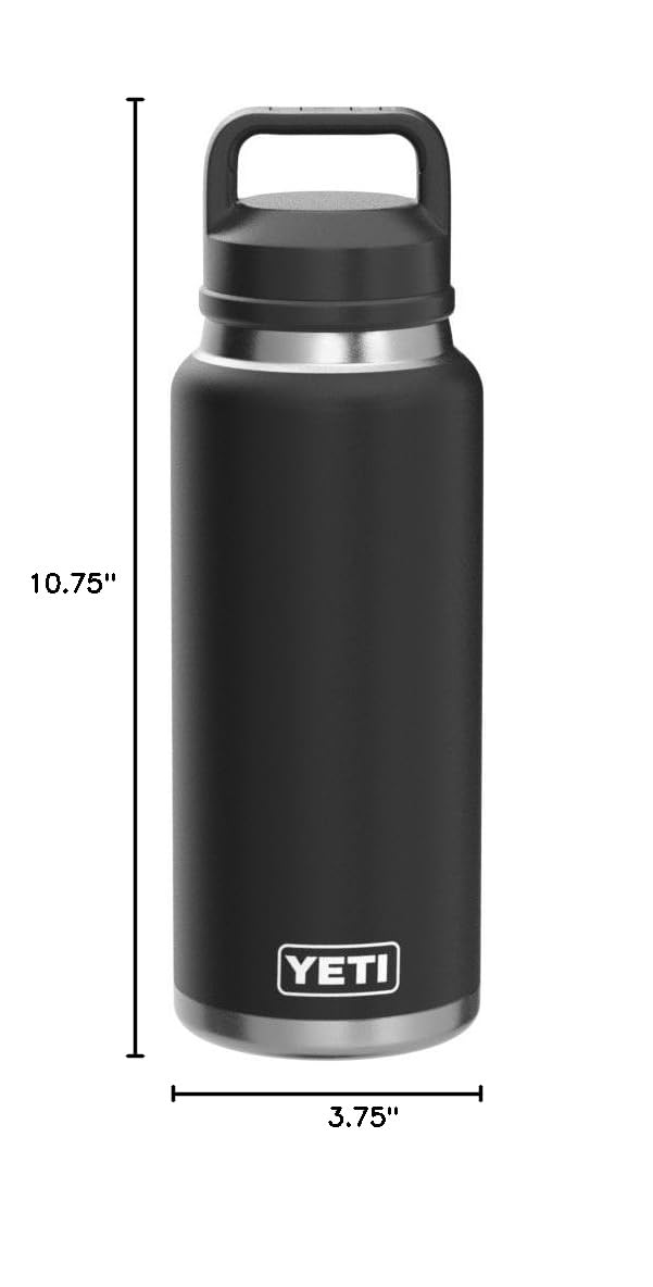 YETI Rambler taille comparée à une bouteille standard montrant capacité