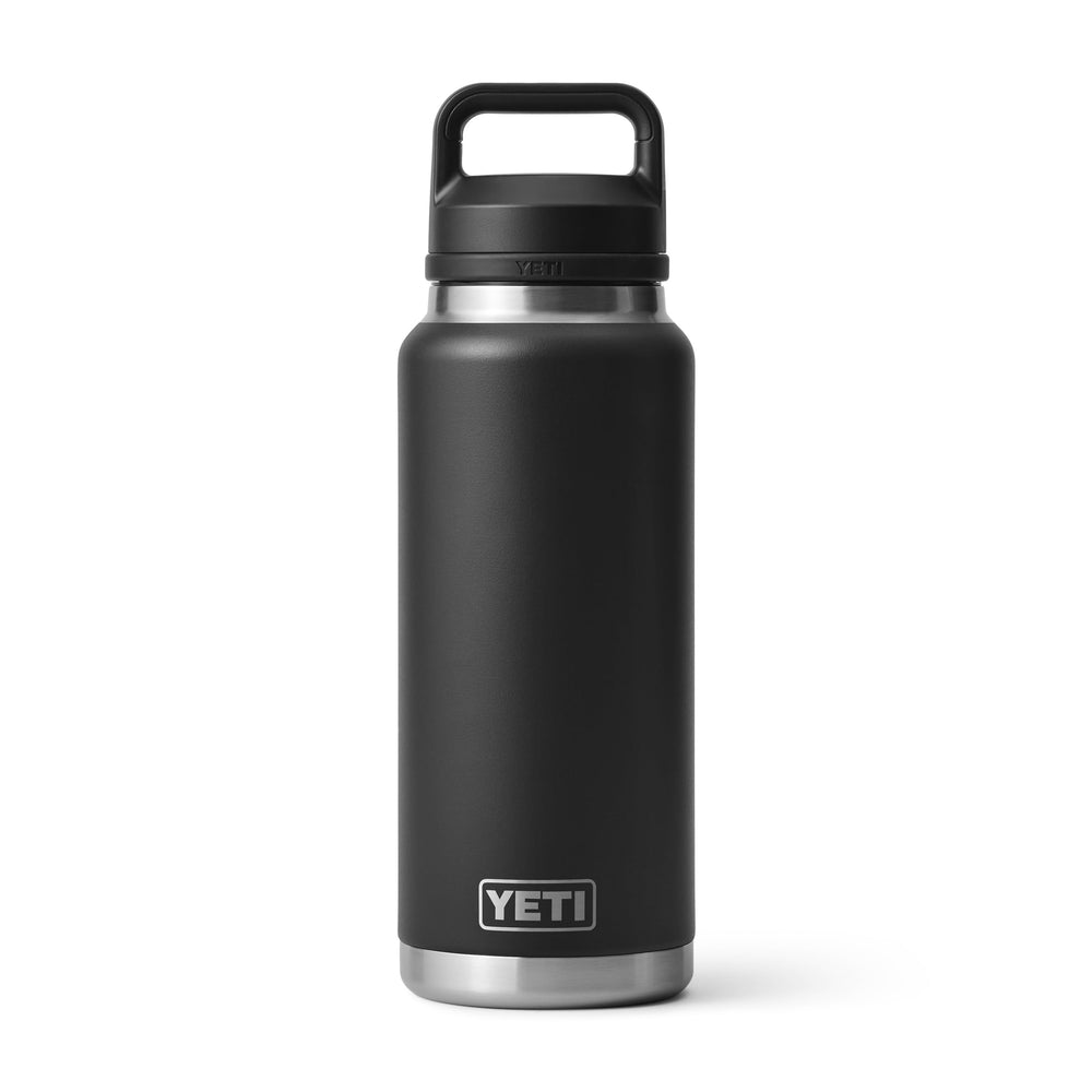 YETI Rambler 36 oz face avant montrant design noir et praticité