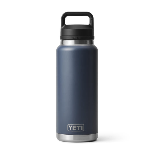 YETI Rambler face navy montrant la silhouette robuste et la couleur élégante