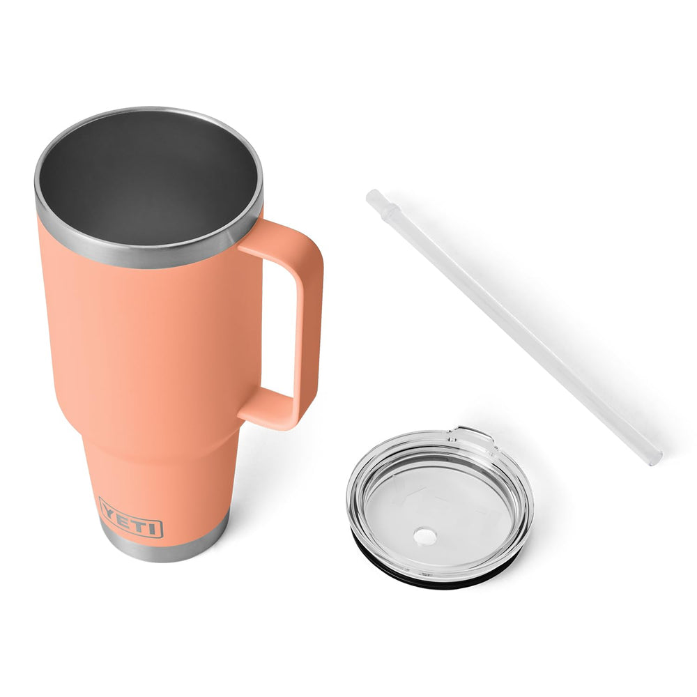 YETI rambler profil acier inoxydable montrant la finition résistante