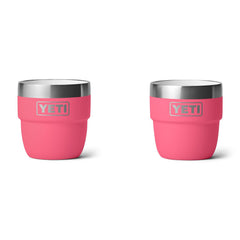 YETI Rambler tasse 4 oz face avant montrant couleur Tropical Pink et praticité