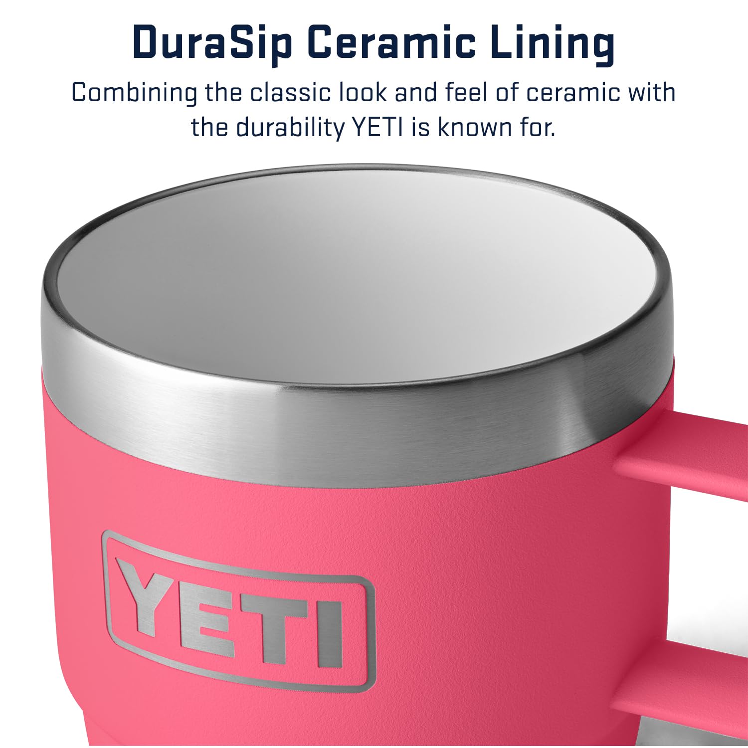 YETI doublure DuraSip gros plan, goût neutre et résistance
