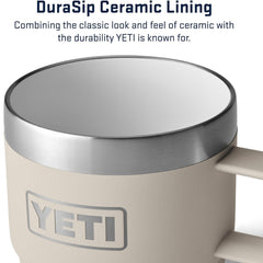 YETI DuraSip intérieur en gros plan offrant sensation céramique et neutralité