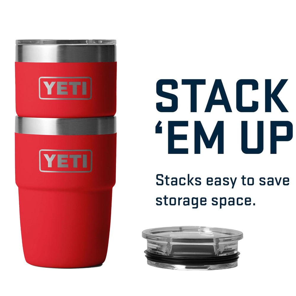 YETI Rambler empilée illustrant rangement compact et gain d'espace