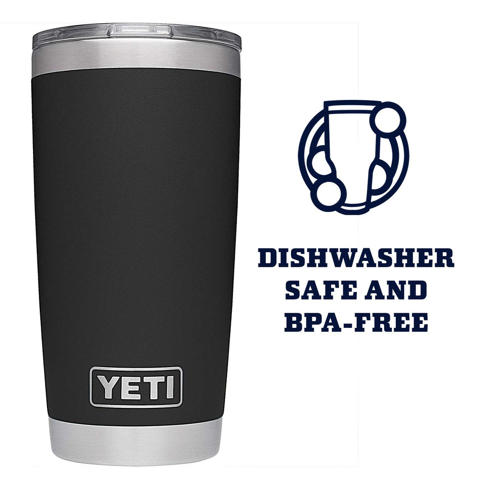 YETI Rambler tenu en main prouvant taille portable et prise confortable