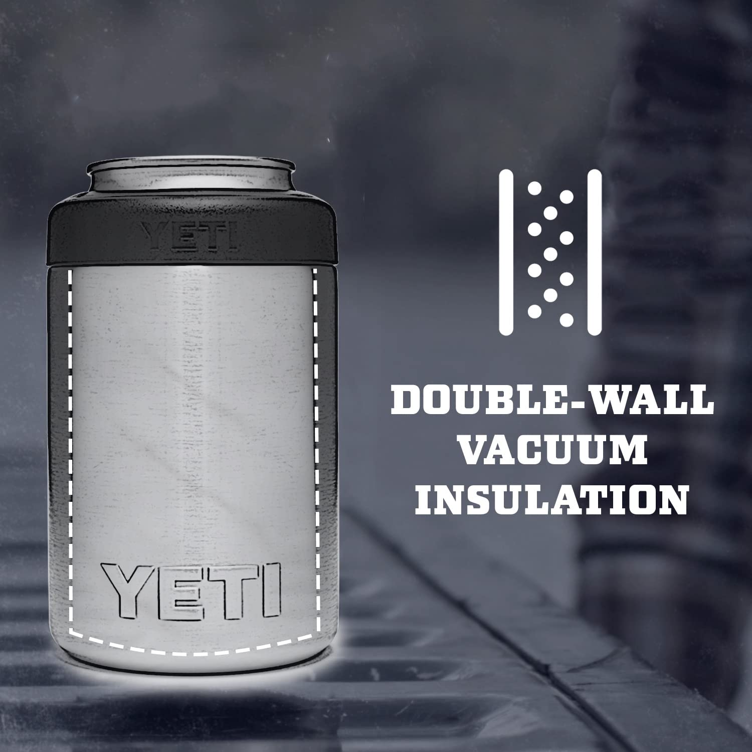 Joint Load-and-Lock du YETI Colster illustrant verrouillage simple et sûr