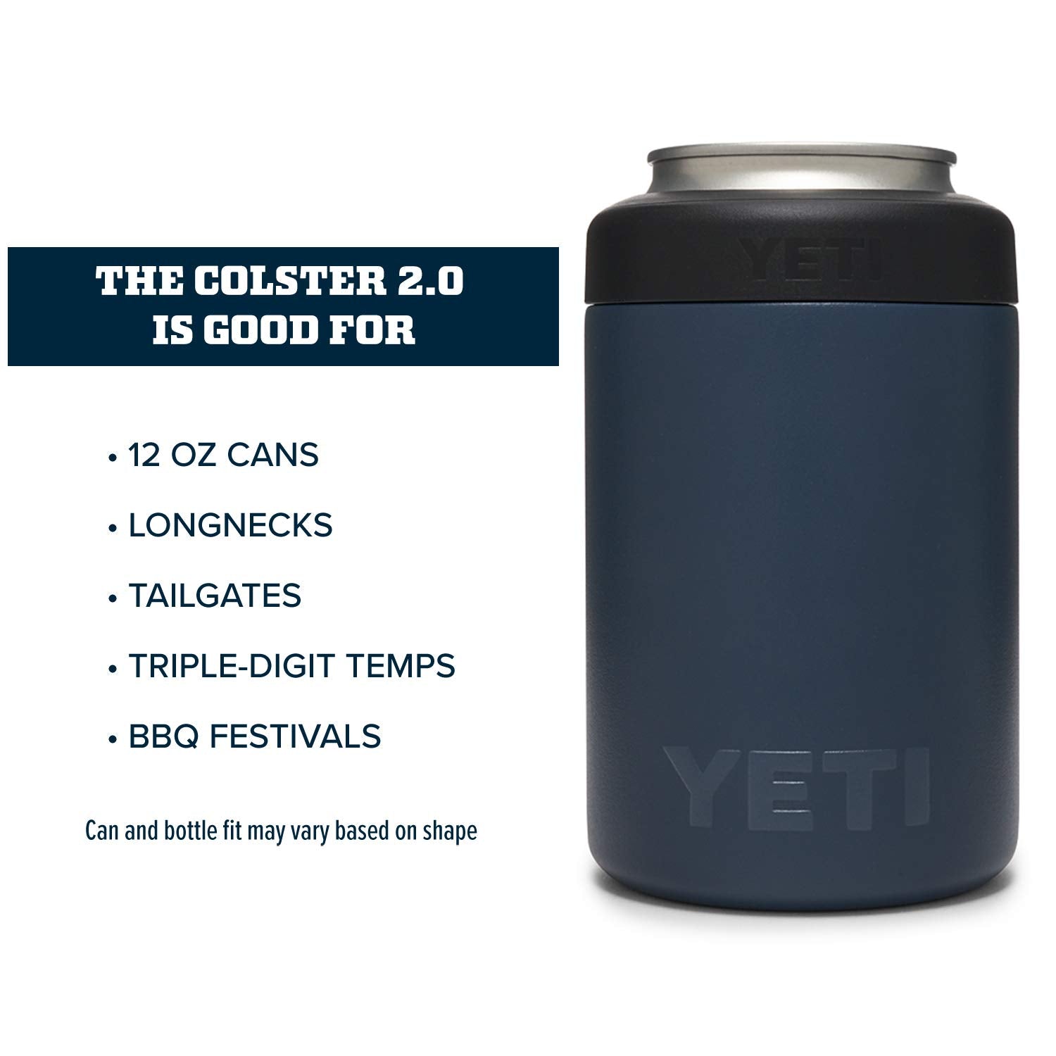 YETI Colster avec canette en place montrant maintien et froid prolongé