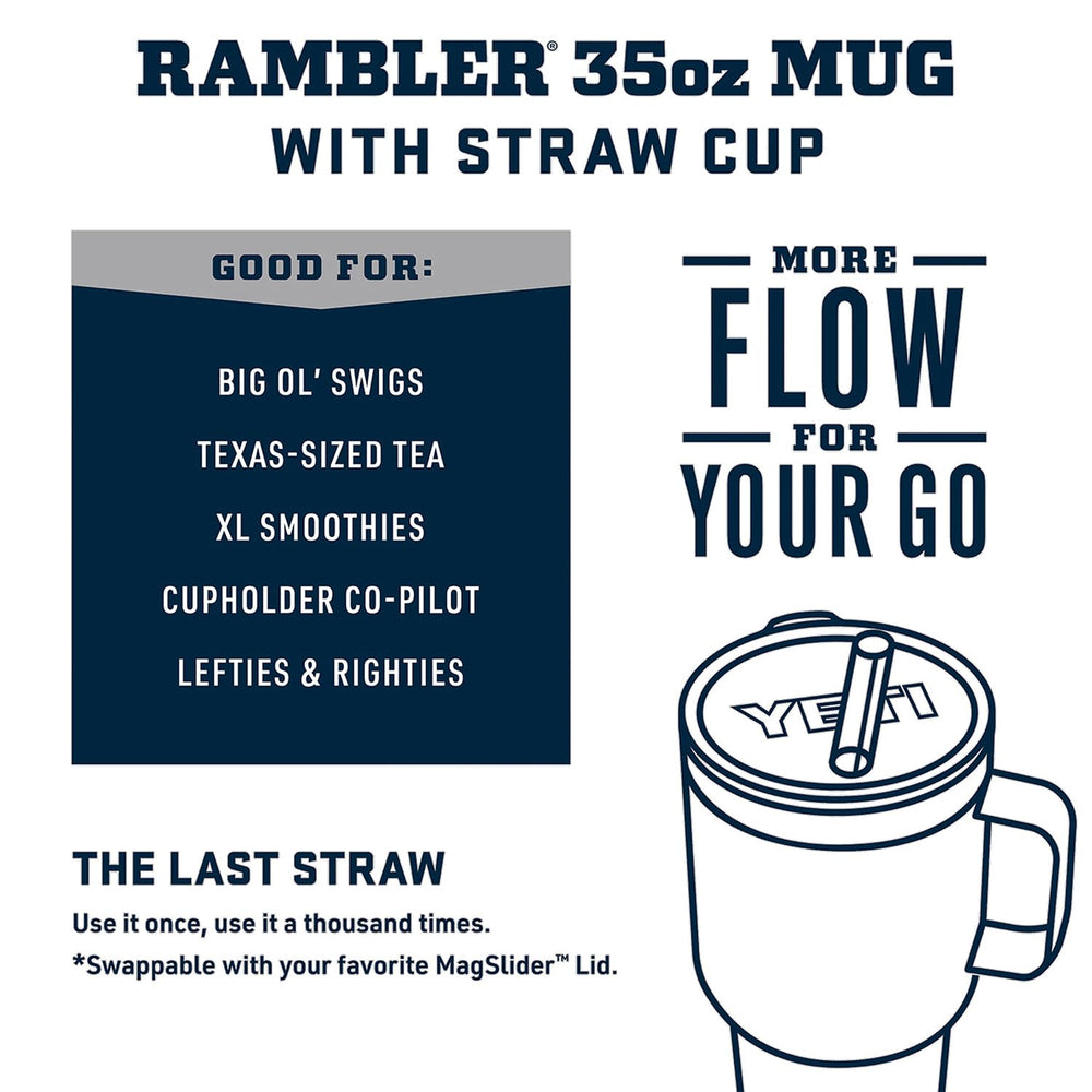 YETI Rambler couvercle paille détail pour boire facilement