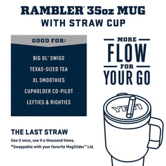 YETI Rambler couvercle paille détail pour boire facilement