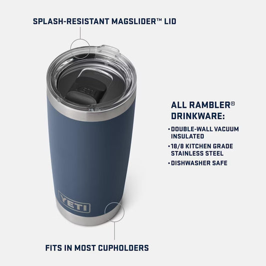 YETI rambler détail Duracoat montrant la finition résistante et durable