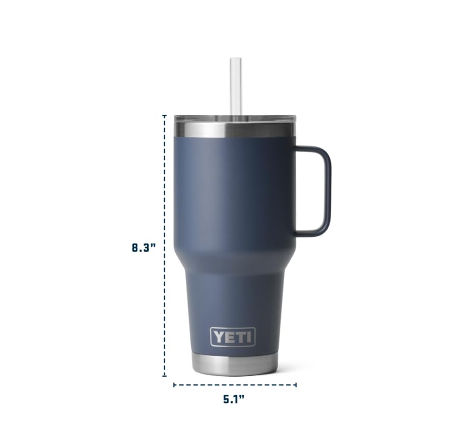 YETI rambler gros plan sur la poignée pour une préhension ergonomique
