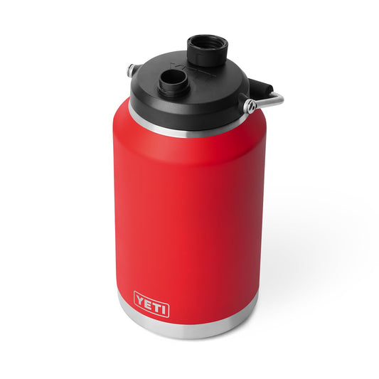 YETI Rambler Gallon Jug 2.0 vue de face en Rescue Red montrant capacité pratique