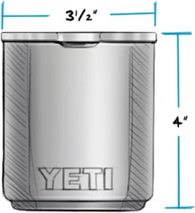 YETI Lowball détail acier inox 18/8 montrant robustesse et isolation