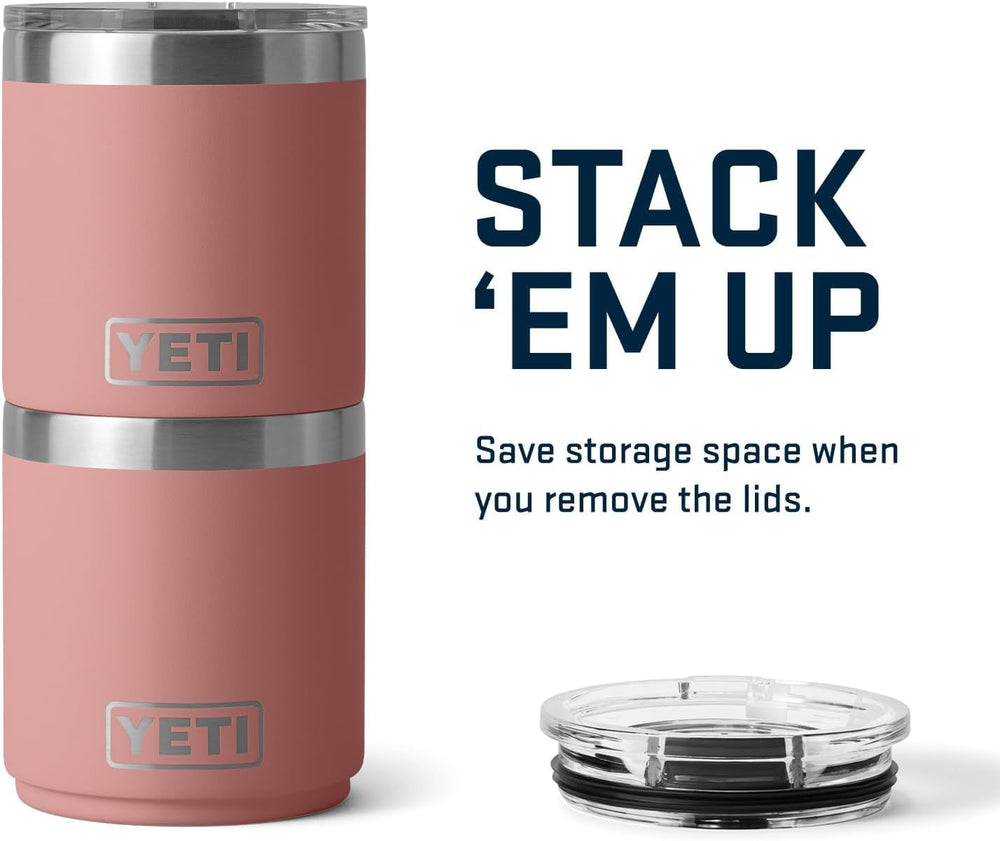 YETI Rambler à côté d'un objet pour comparer la taille pratique 10 oz