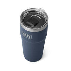 YETI Rambler Stackable Pint vue avant montrant la finition durable et la couleur Navy