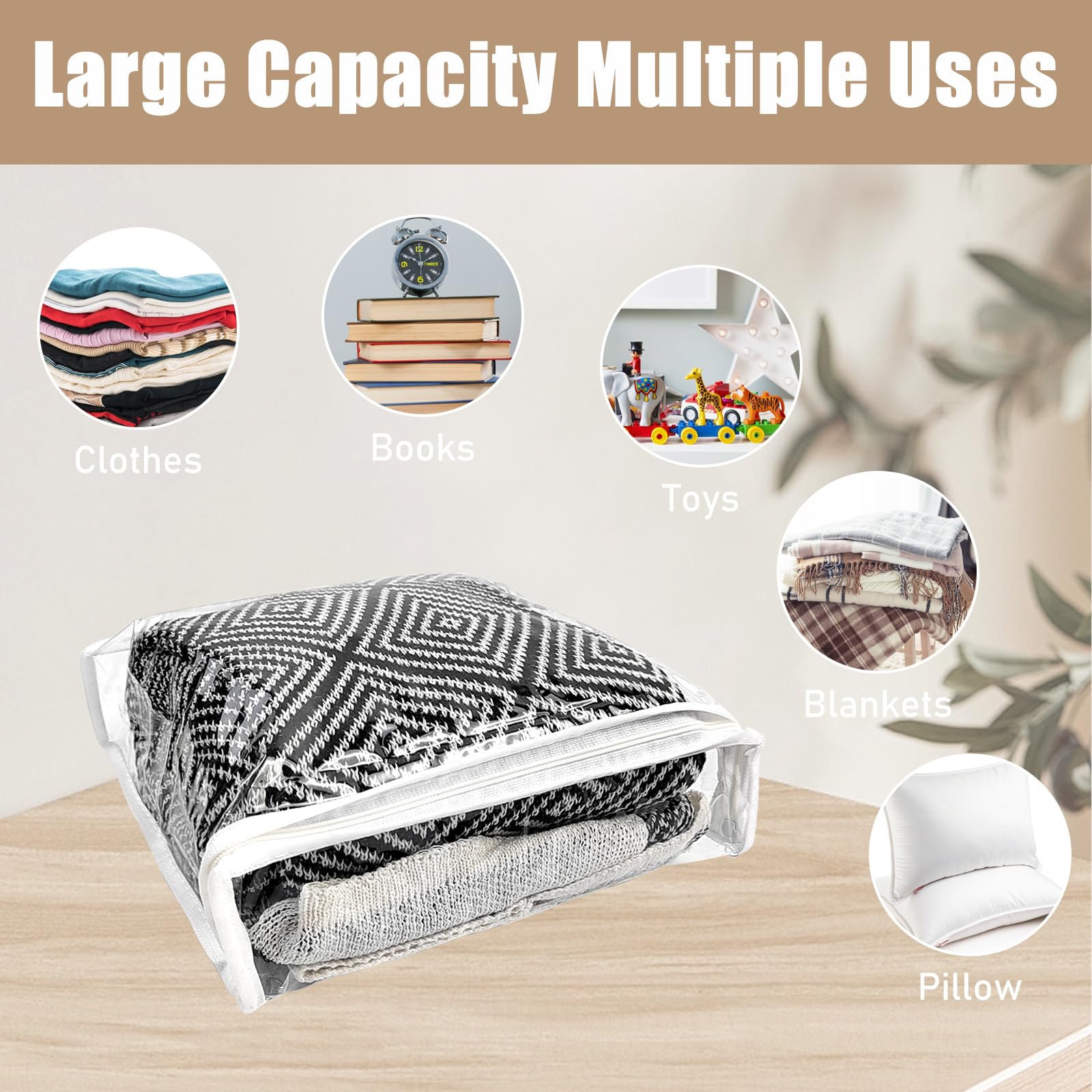 YEXEXINM sac contenant une couverture protégeant le linge lors du stockage saisonnier
