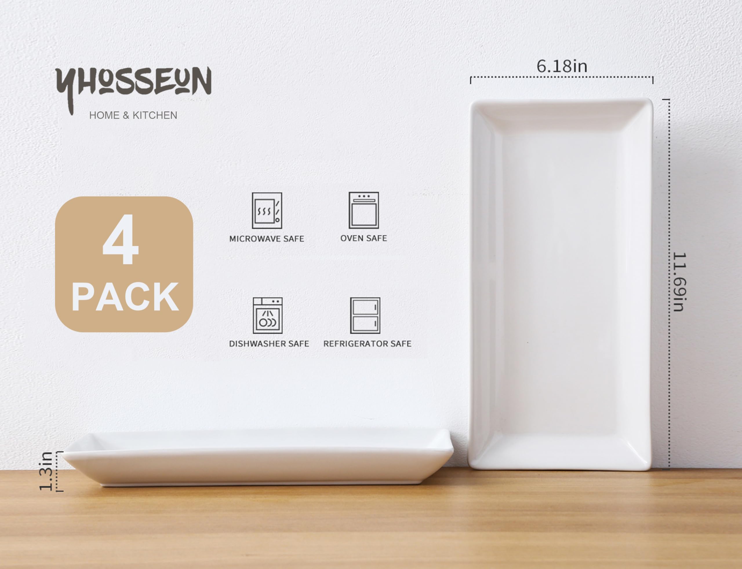 YHOSSEUN gros plan glaçage lisse montrant durabilité et nettoyage aisée