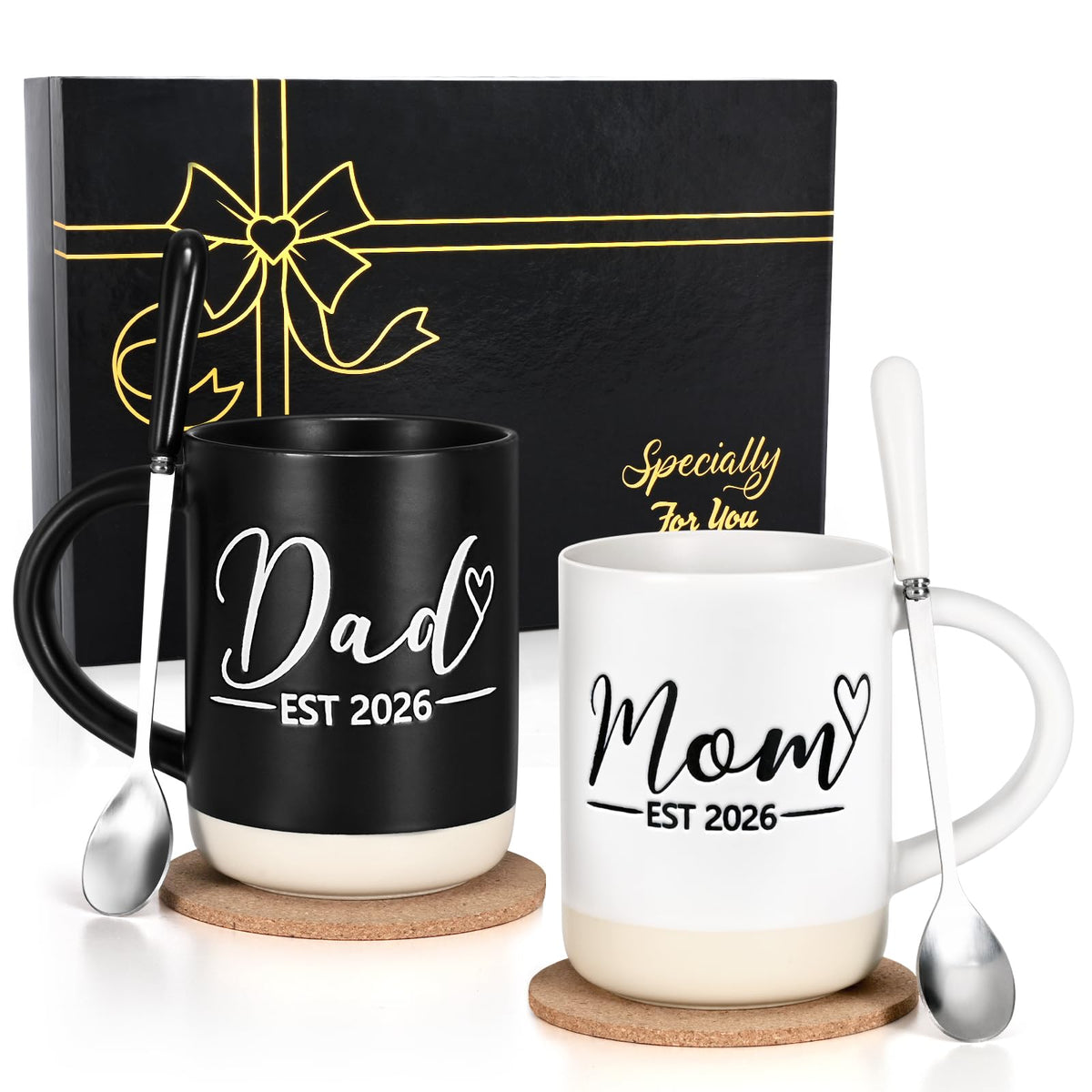 YHRJWN ensemble face montrant Mom et Dad, joli cadeau commémoratif