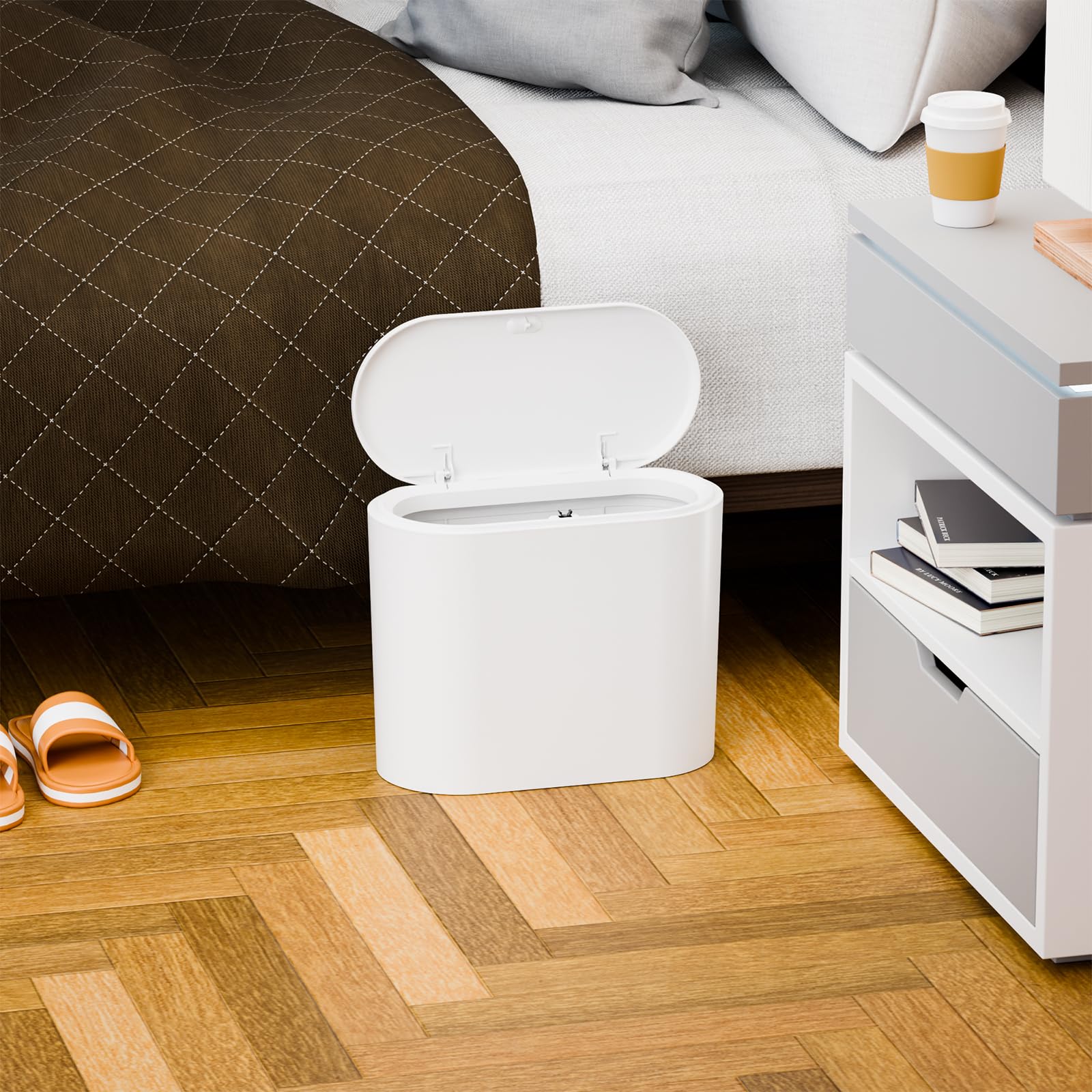 Yieach poubelle montrant 12 litres, capacité suffisante pour usage quotidien