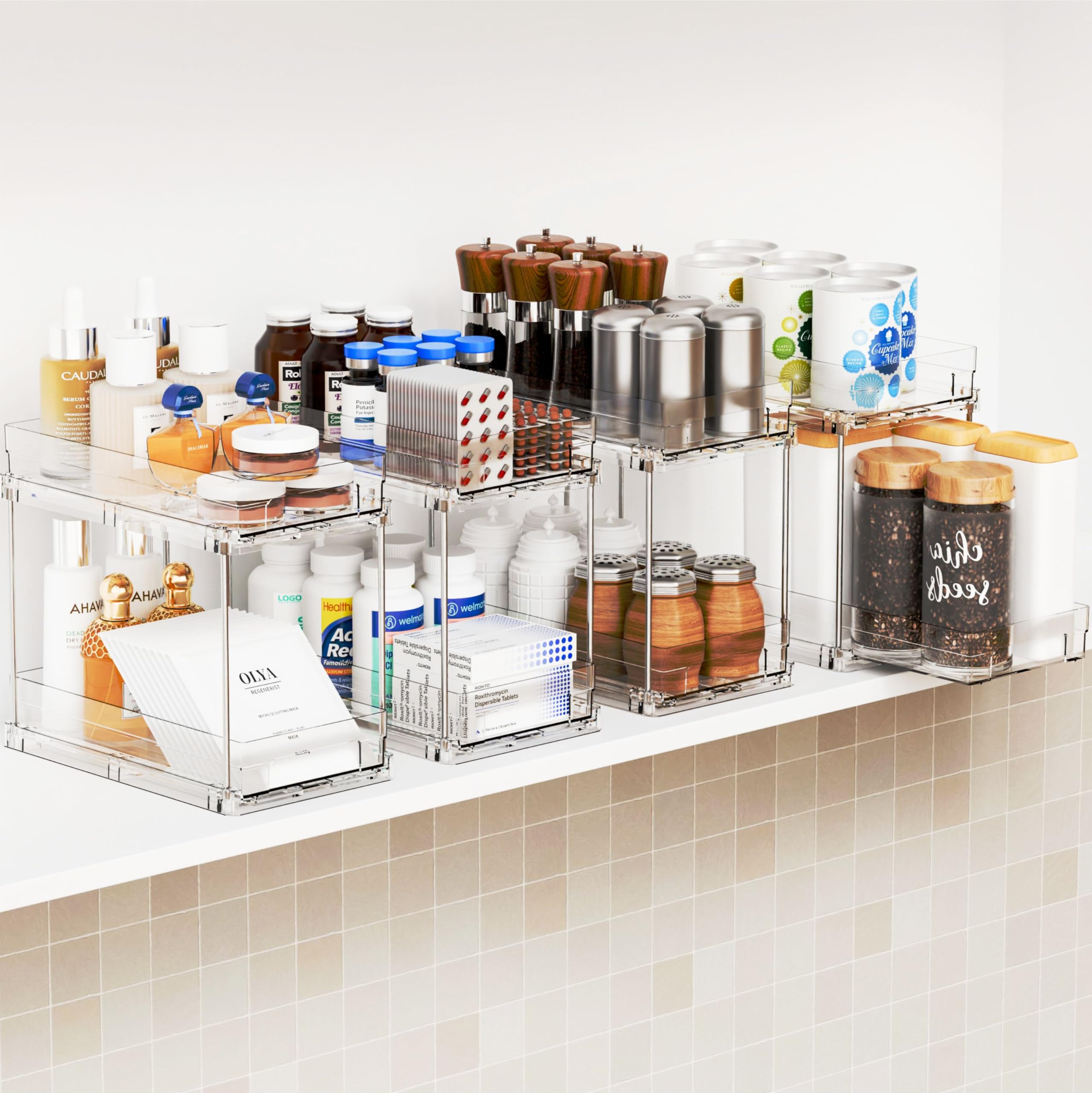 Yieach usage coiffeuse avec cosmétiques organise soins et économise temps