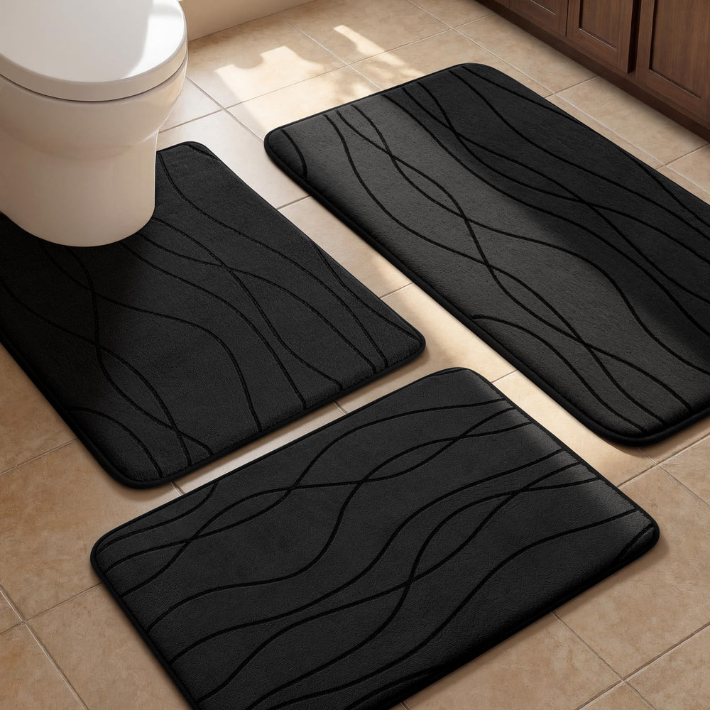 YIHOUSE tapis face avant noir présentant un design discret et élégant