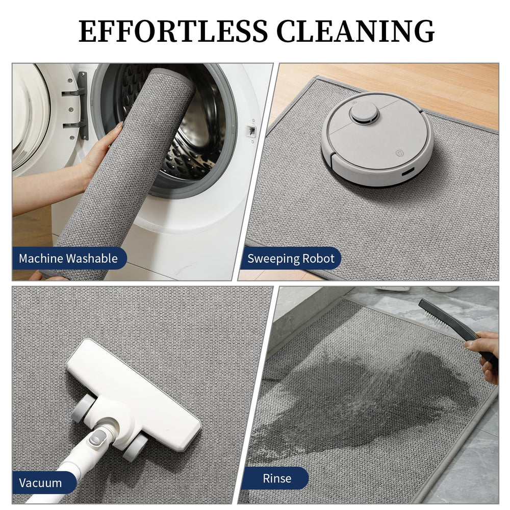 YIHOUSE tapis prêt pour lavage en machine, entretien facile