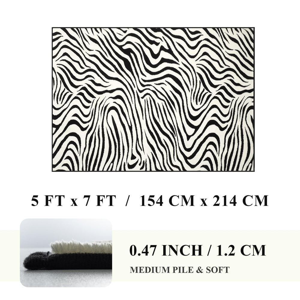 YIHOUSE détail du motif zébré abstrait, contraste décoratif élégant