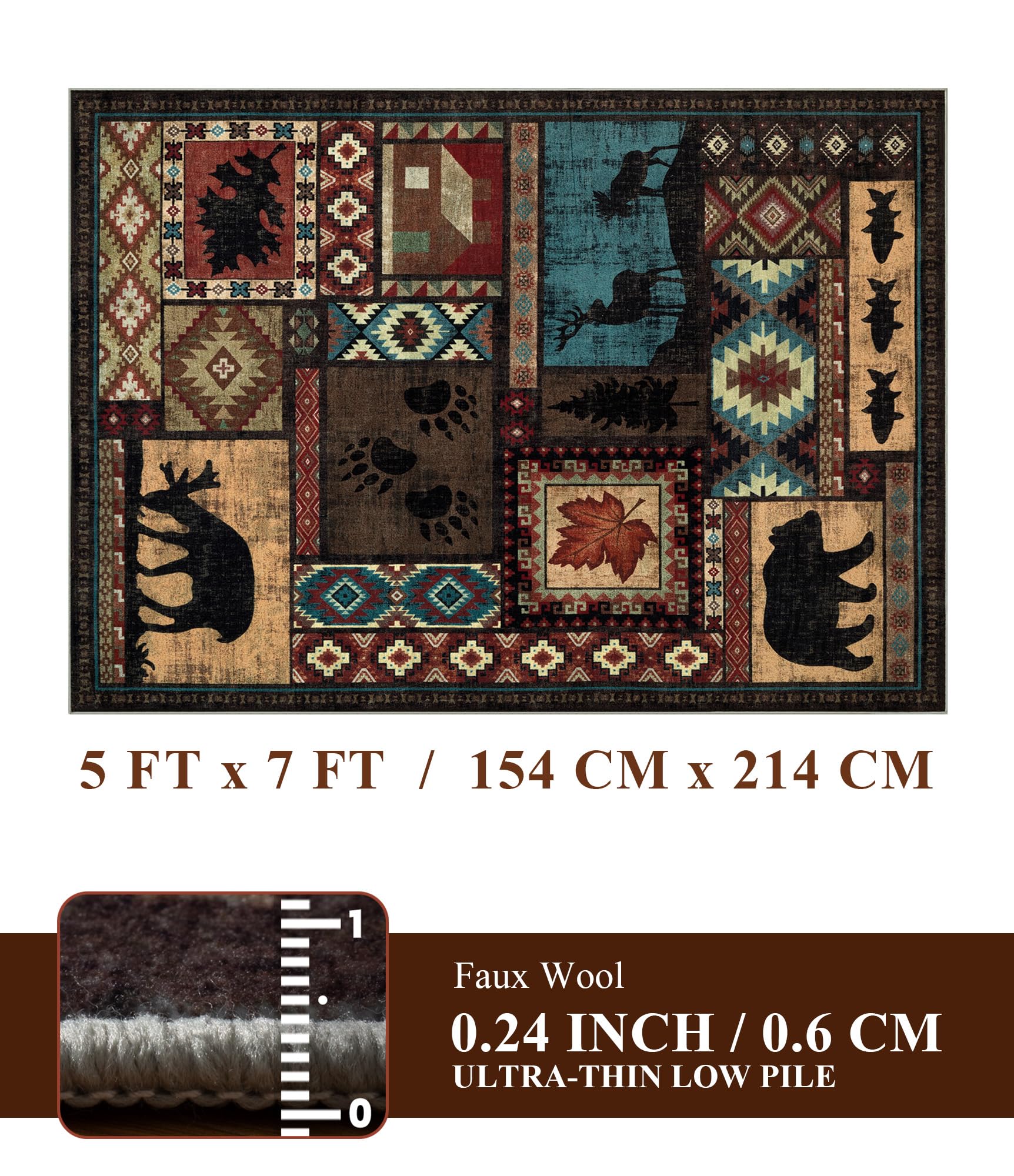 YIHOUSE gros plan motif ours et cerf, design campagne visible