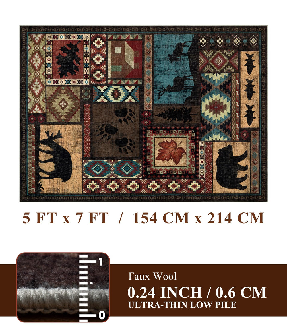 YIHOUSE gros plan motif ours et cerf, design campagne visible