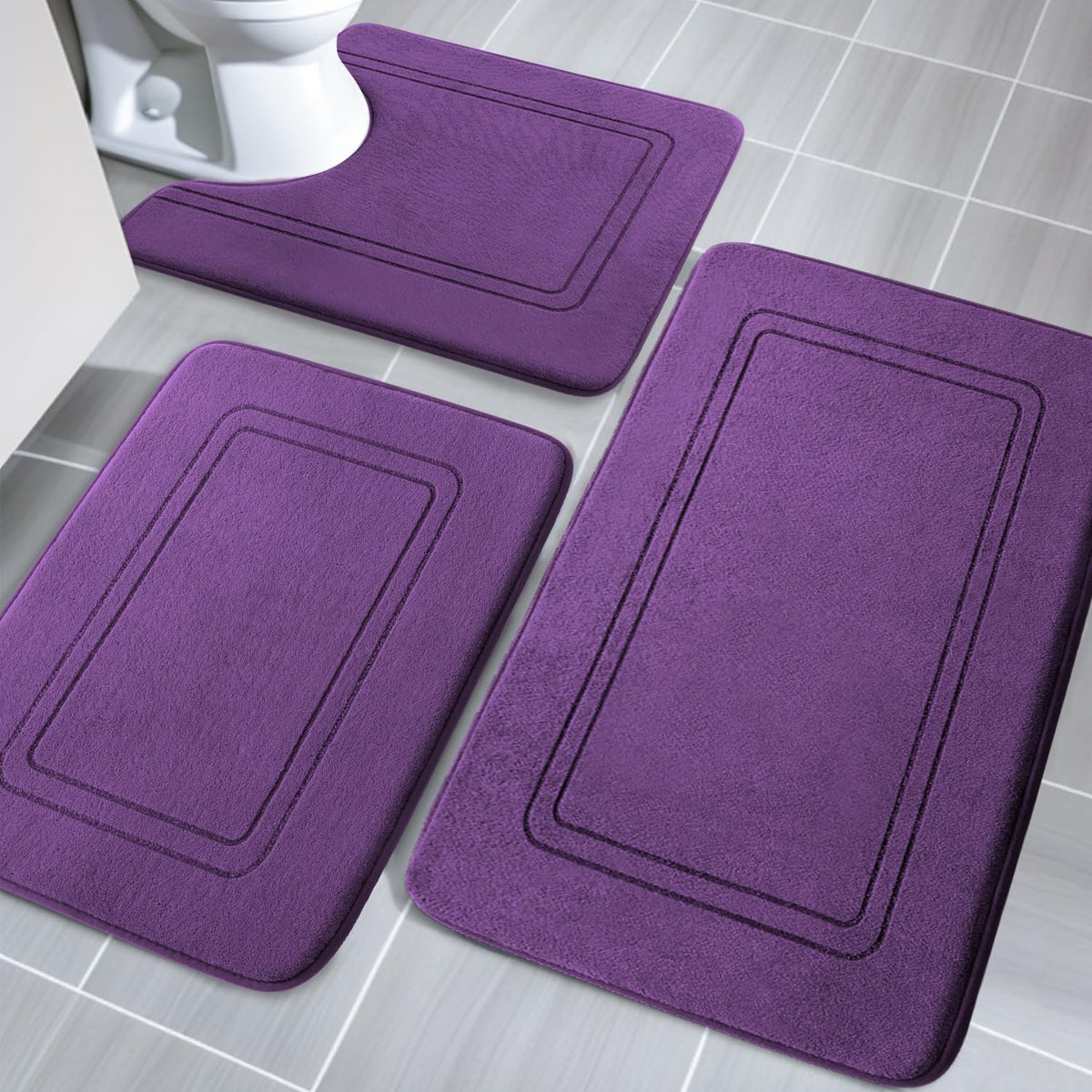 YIHOUSE emballage avant montrant l'ensemble 3 pièces et la couleur violet