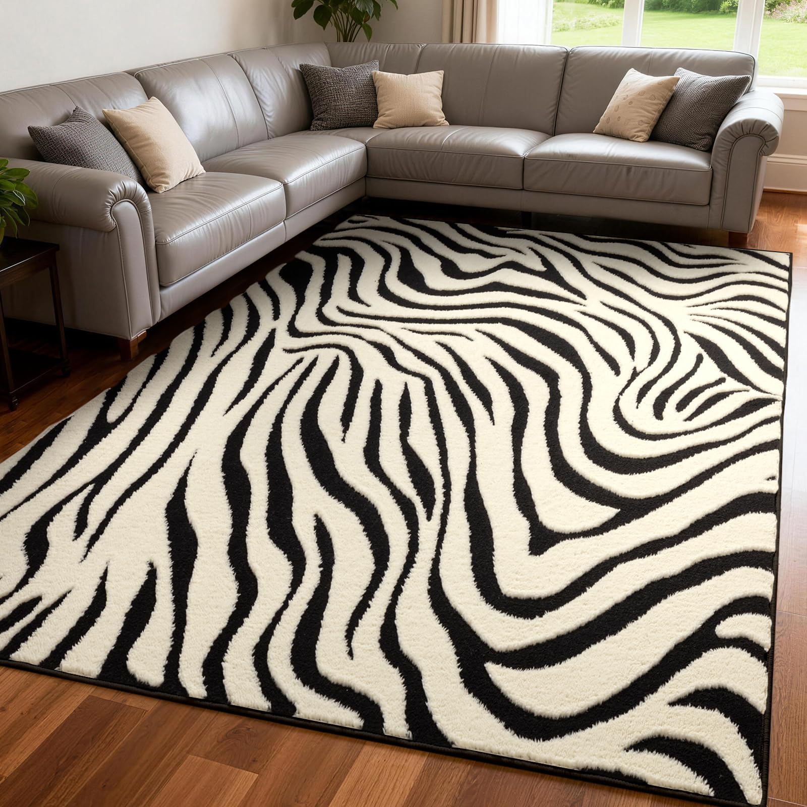YIHOUSE vue avant du tapis 5x7 ft, design moderne et bénéfice esthétique